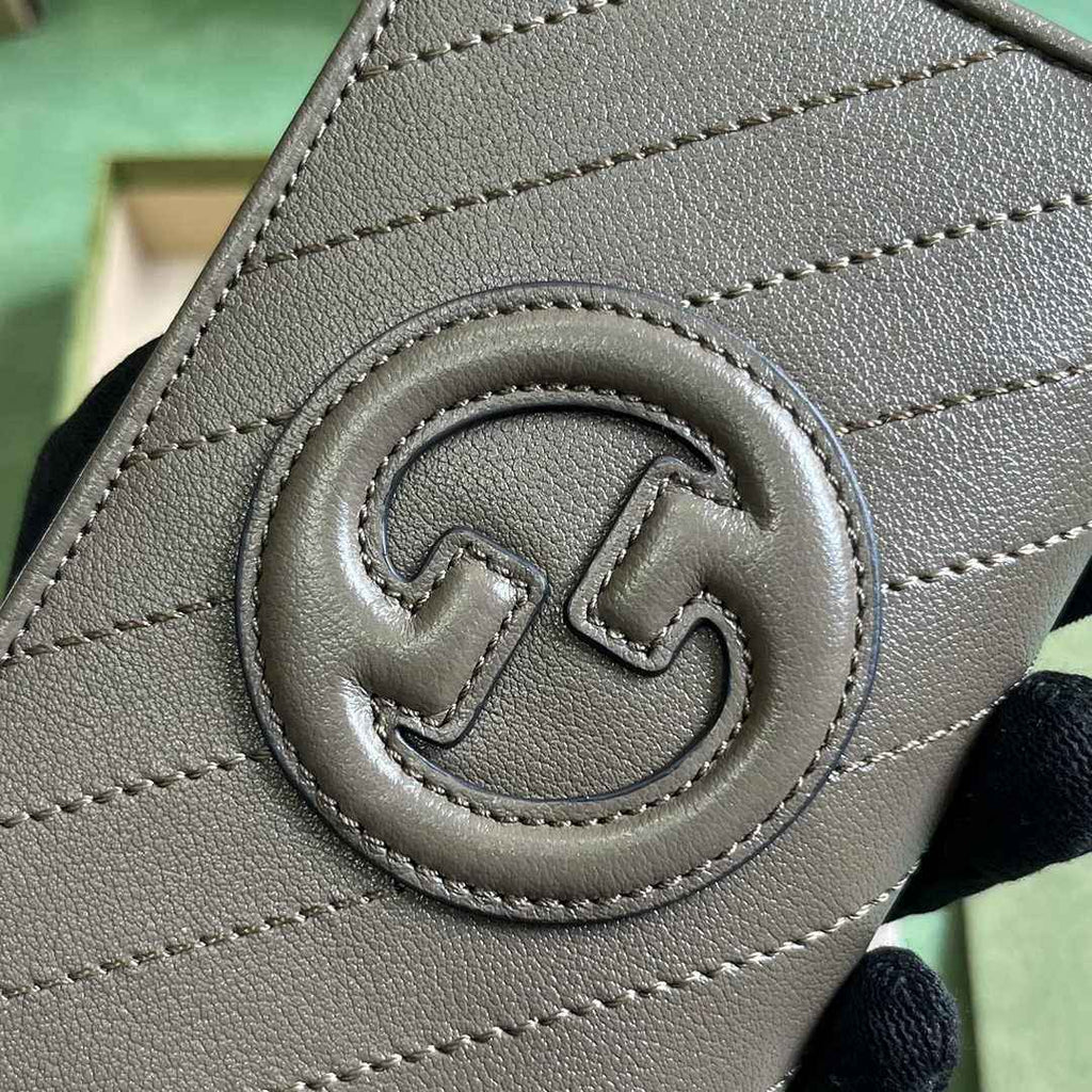 Gucci Blondie wallet 760336 in dark green leather