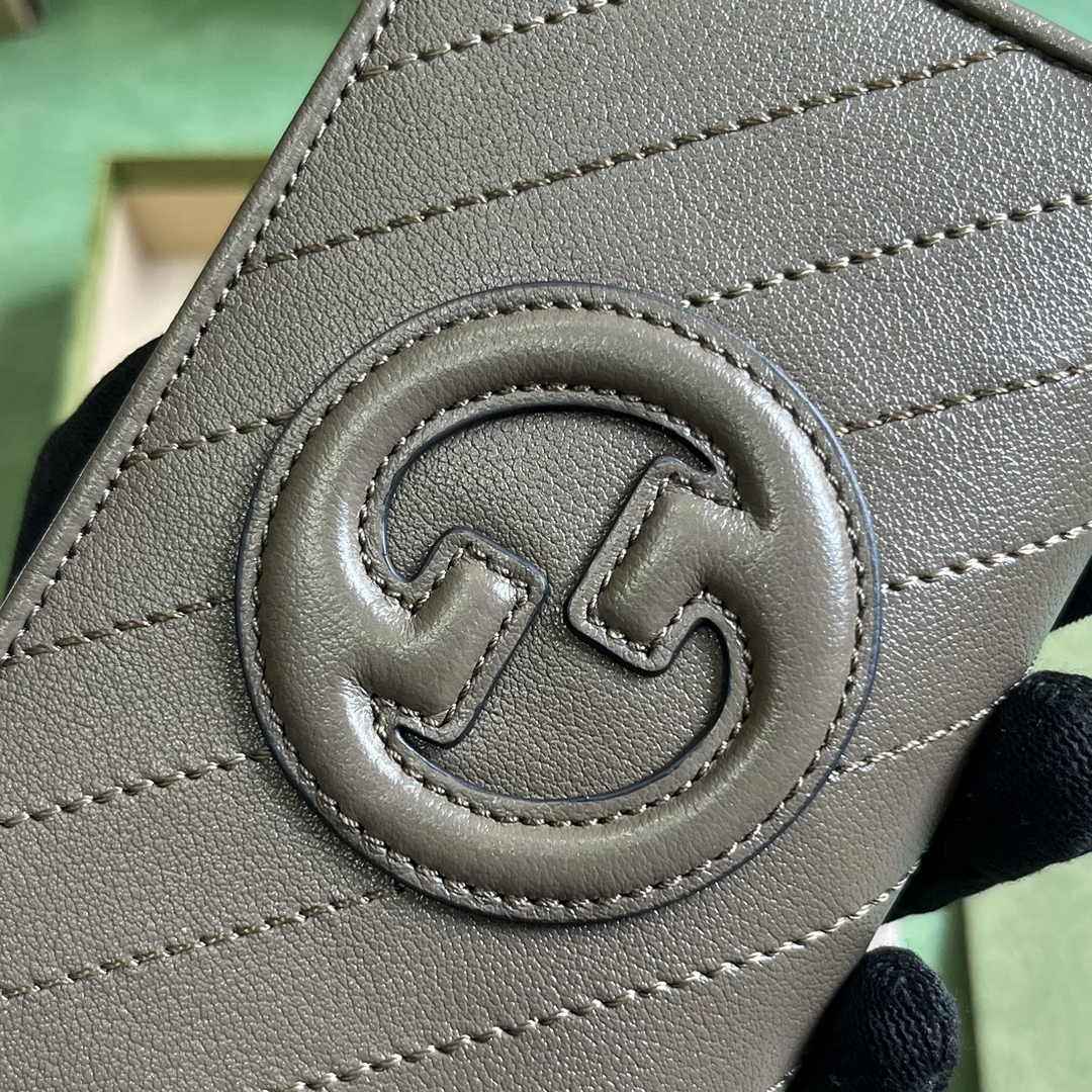 Gucci Blondie wallet 760336 in dark green leather