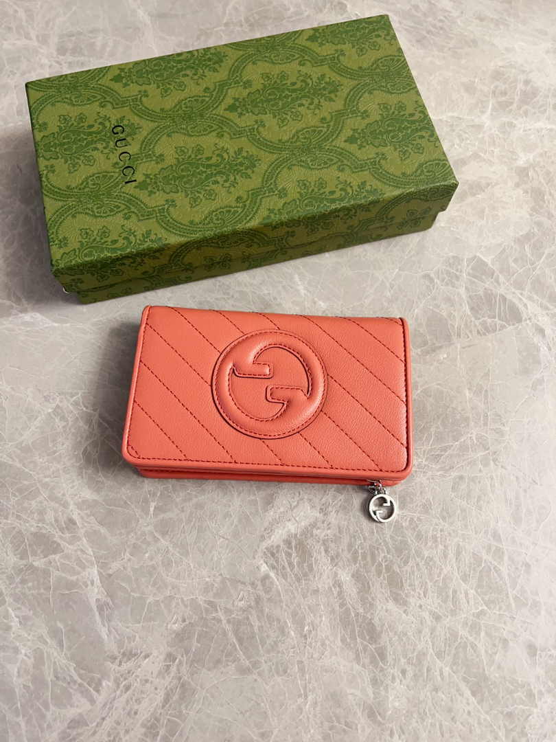 Gucci Blondie wallet 760336 in Orange leather