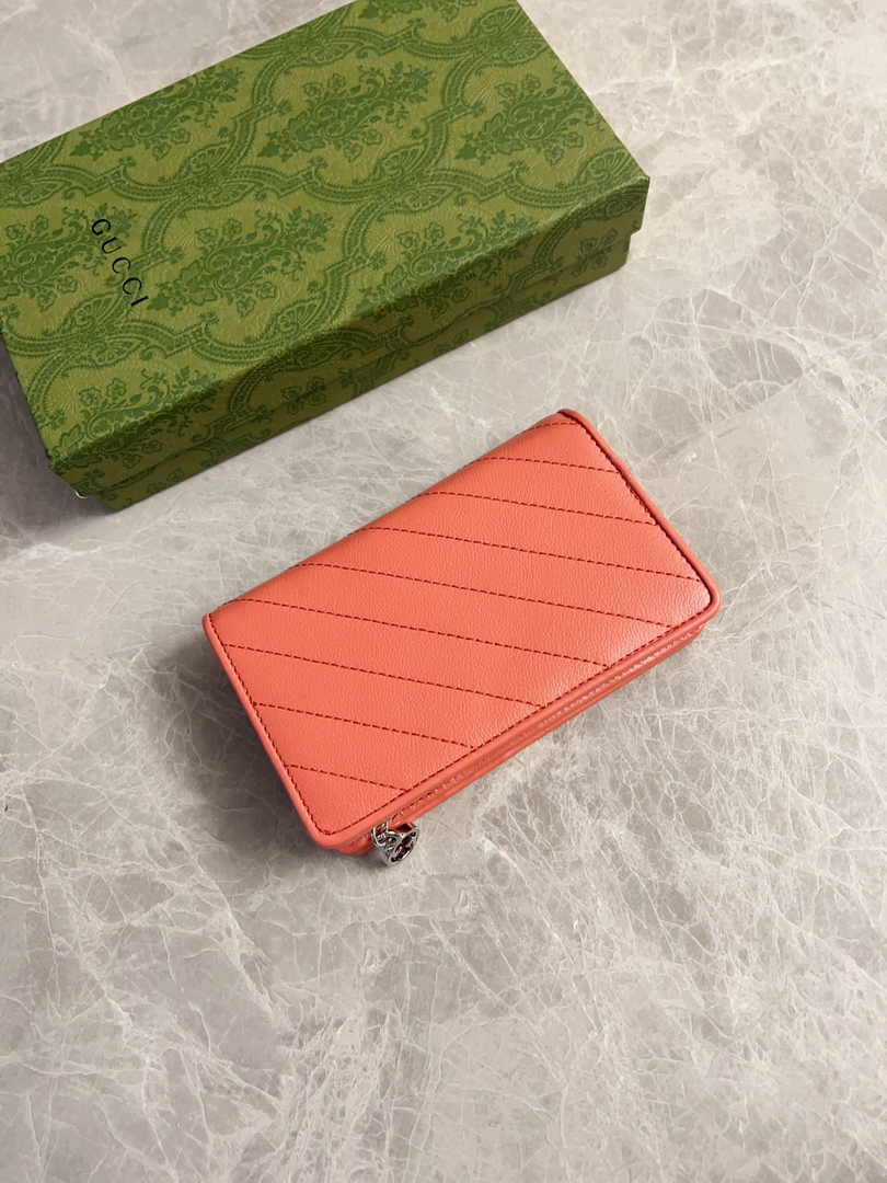 Gucci Blondie wallet 760336 in Orange leather