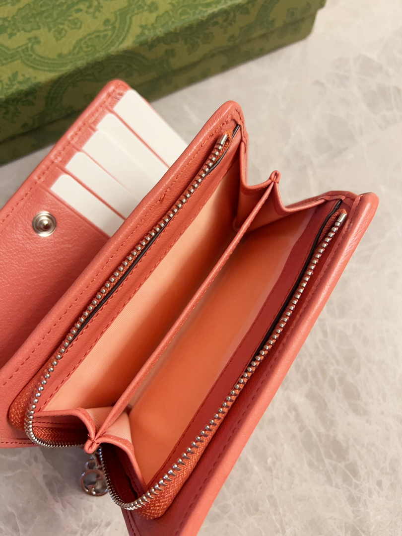 Gucci Blondie wallet 760336 in Orange leather