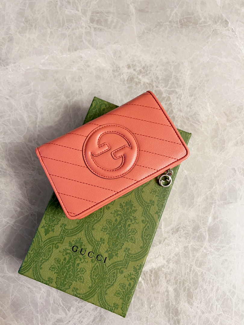 Gucci Blondie wallet 760336 in Orange leather