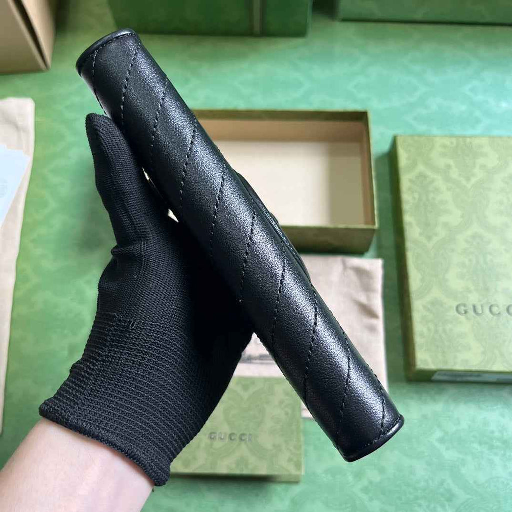 Gucci Blondie zip-around wallet 760312 in black leather