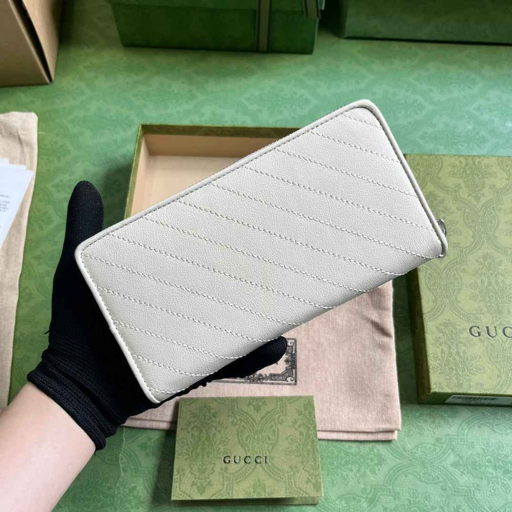 Gucci Blondie zip-around wallet 760312 in beige leather