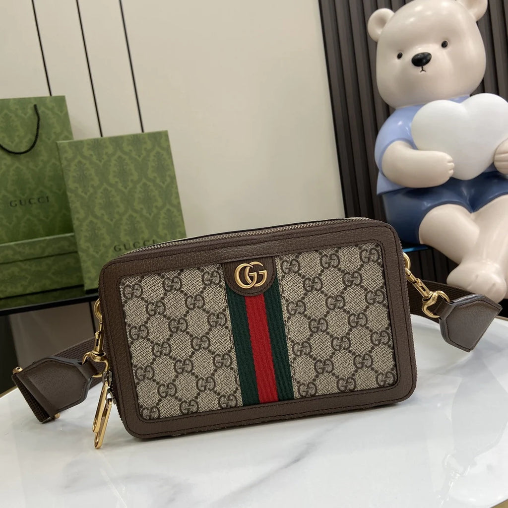 Gucci Crossbody Ophidia Bag, 771174 GG Supreme canvas brown