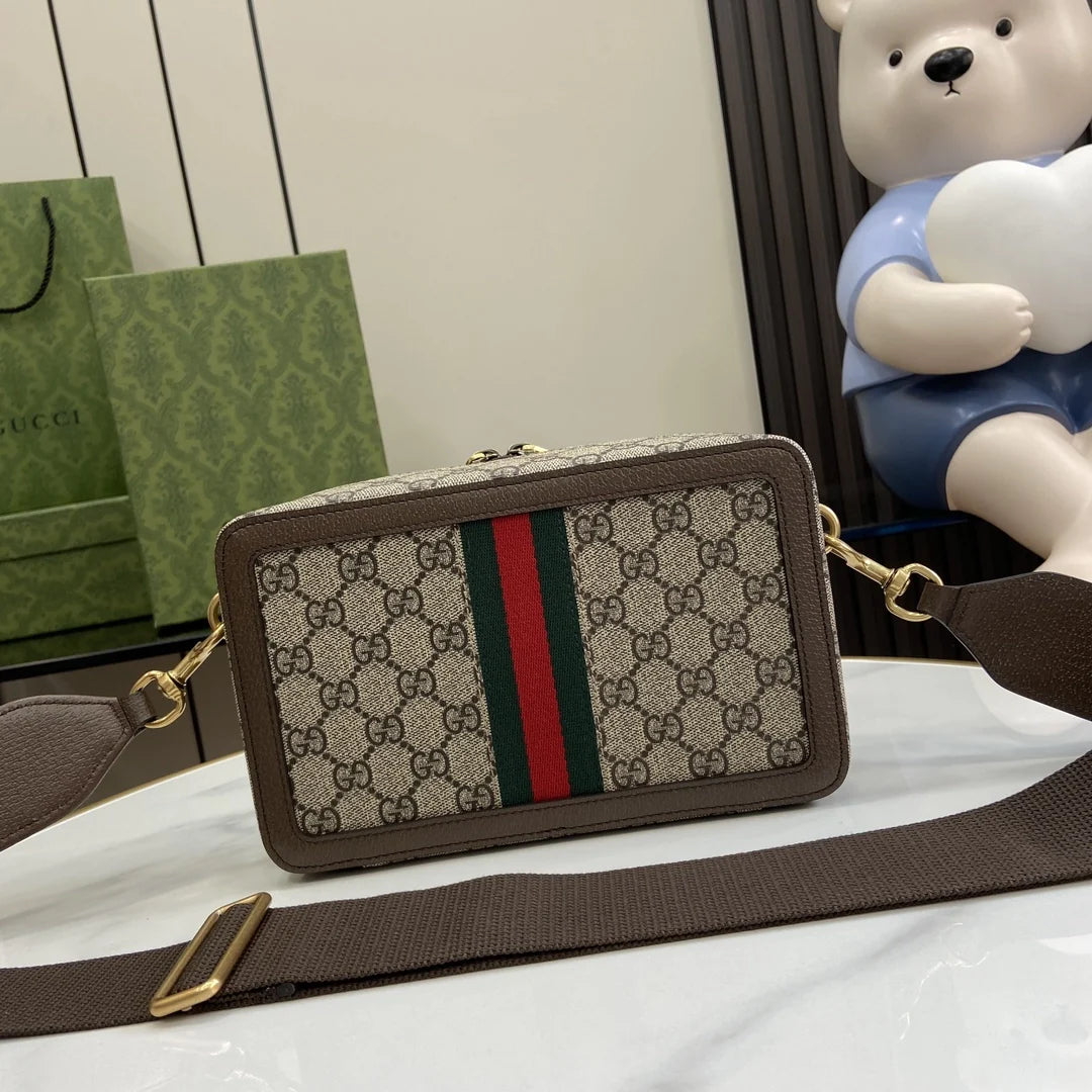 Gucci Crossbody Ophidia Bag, 771174 GG Supreme canvas brown