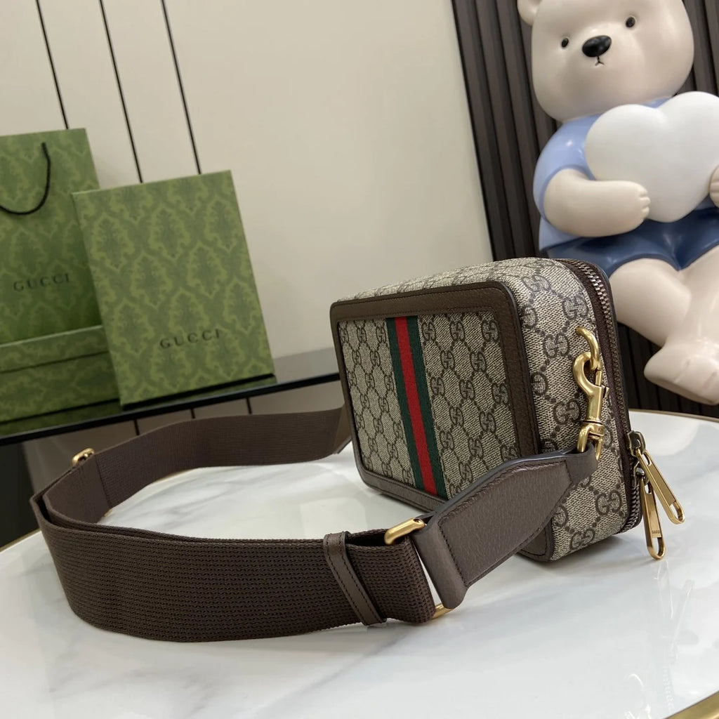 Gucci Crossbody Ophidia Bag, 771174 GG Supreme canvas brown