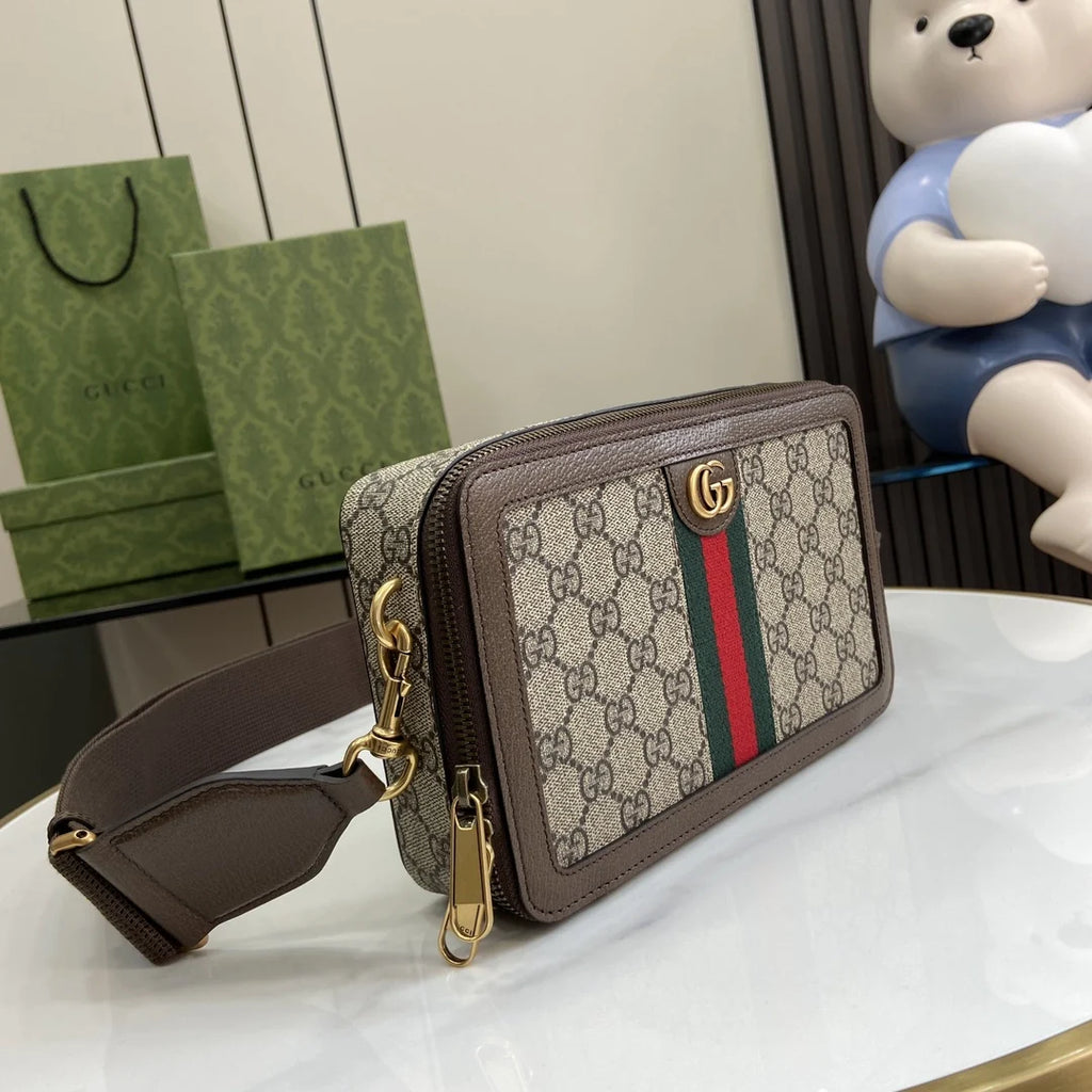 Gucci Crossbody Ophidia Bag, 771174 GG Supreme canvas brown