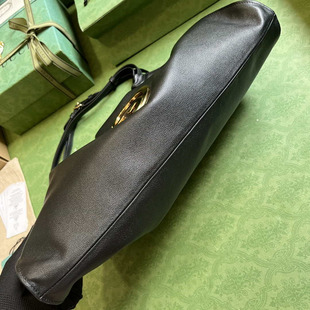 Gucci Deco medium tote bag in black leather 746210