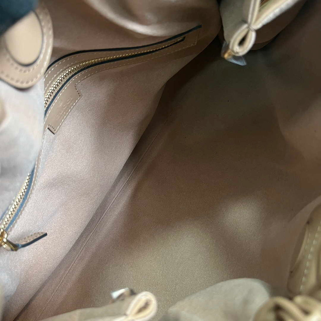 Gucci Deco medium tote bag in apricot leather 746210