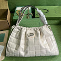 Gucci Deco medium tote bag in white leather 746210
