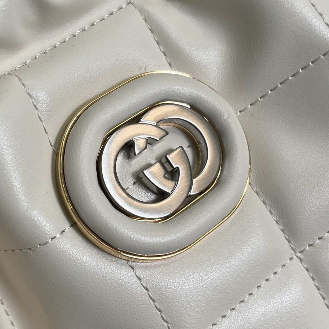 Gucci Deco medium tote bag in white leather 746210