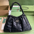 Gucci Deco medium tote bag in 746210 black leather
