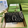 Gucci Dionysus GG small shoulder bag 499623 in black GG Supreme