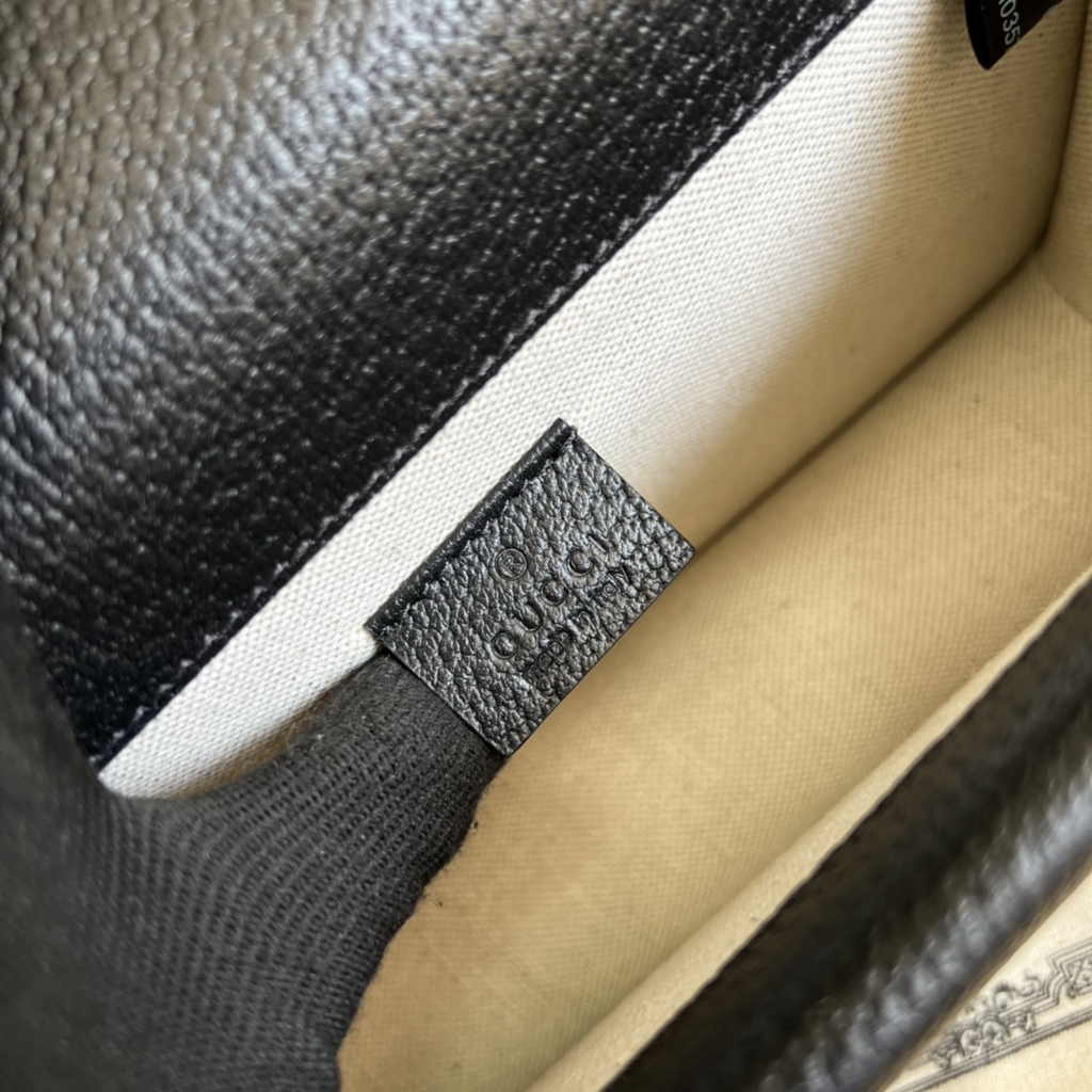 Gucci Dionysus GG small shoulder bag 499623 in black GG Supreme