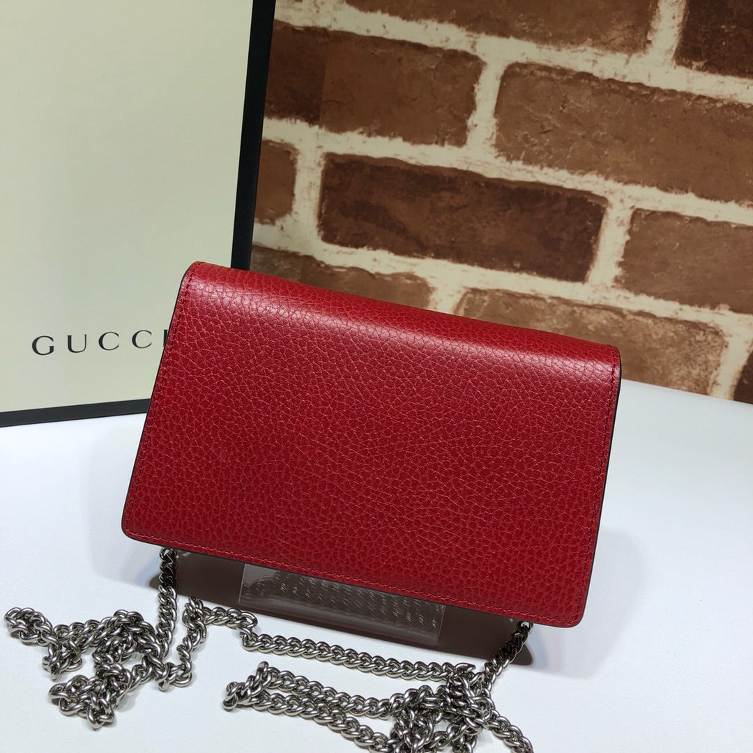 Gucci Dionysus Super Mini Bag 476432 Red Leather