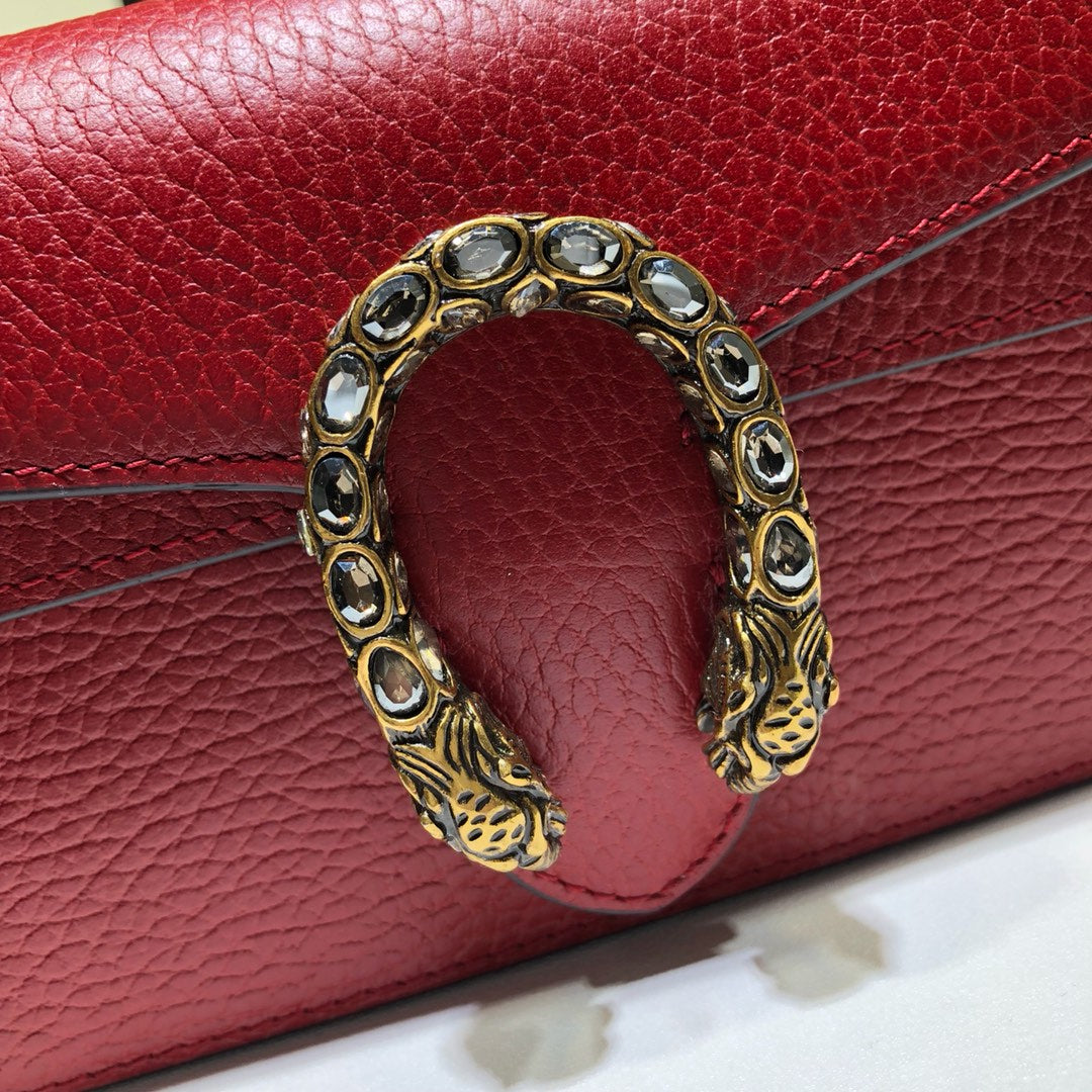 Gucci Dionysus Super Mini Bag 476432 Red Leather