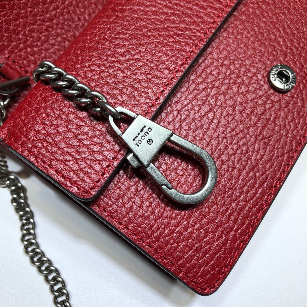 Gucci Dionysus Super Mini Bag 476432 Red Leather