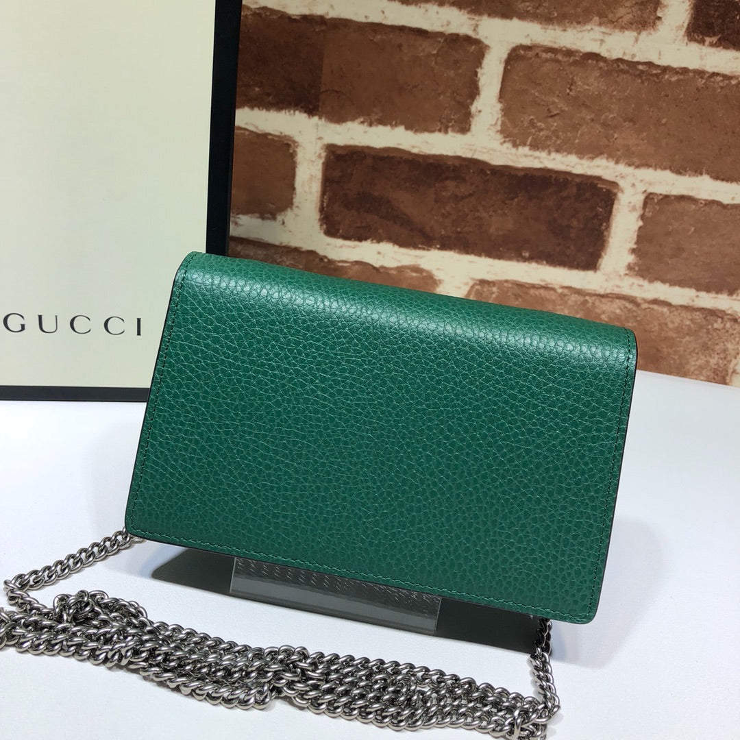 Gucci Dionysus Super Mini Bag 476432 Green Leather
