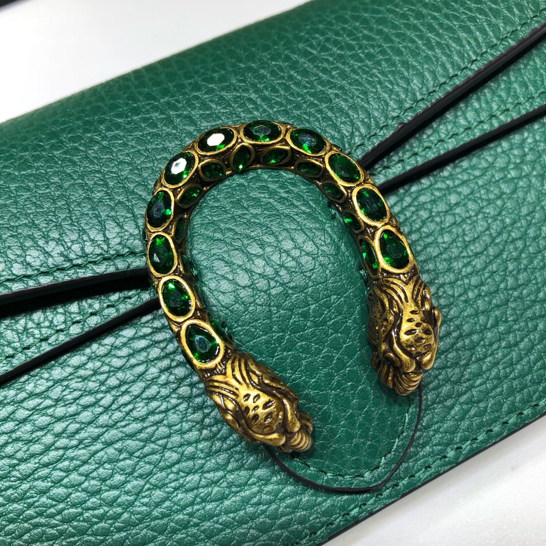 Gucci Dionysus Super Mini Bag 476432 Green Leather