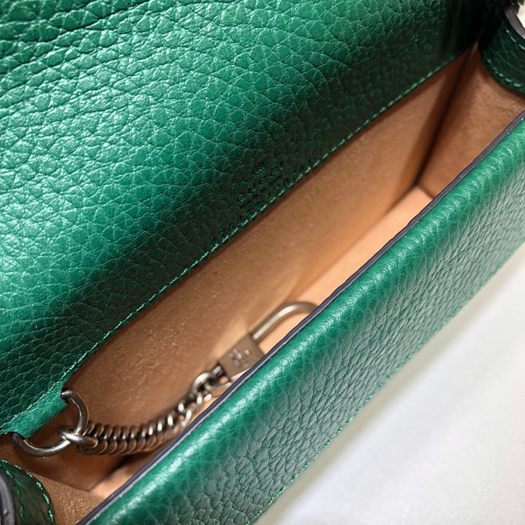 Gucci Dionysus Super Mini Bag 476432 Green Leather
