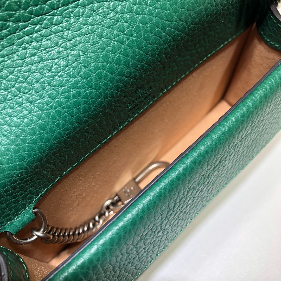 Gucci Dionysus Super Mini Bag 476432 Green Leather