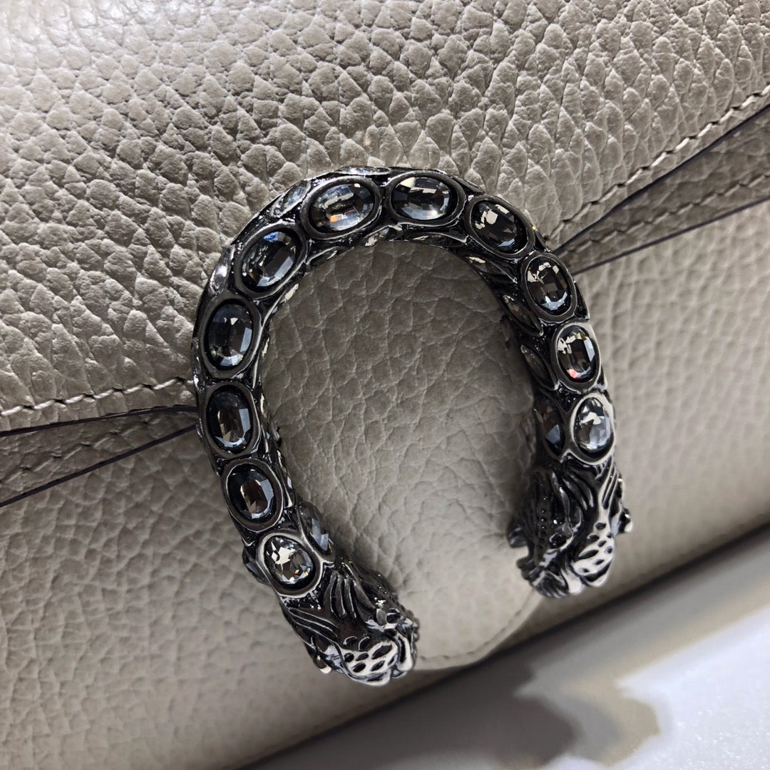 Gucci Dionysus Super Mini Bag 476432 White Leather