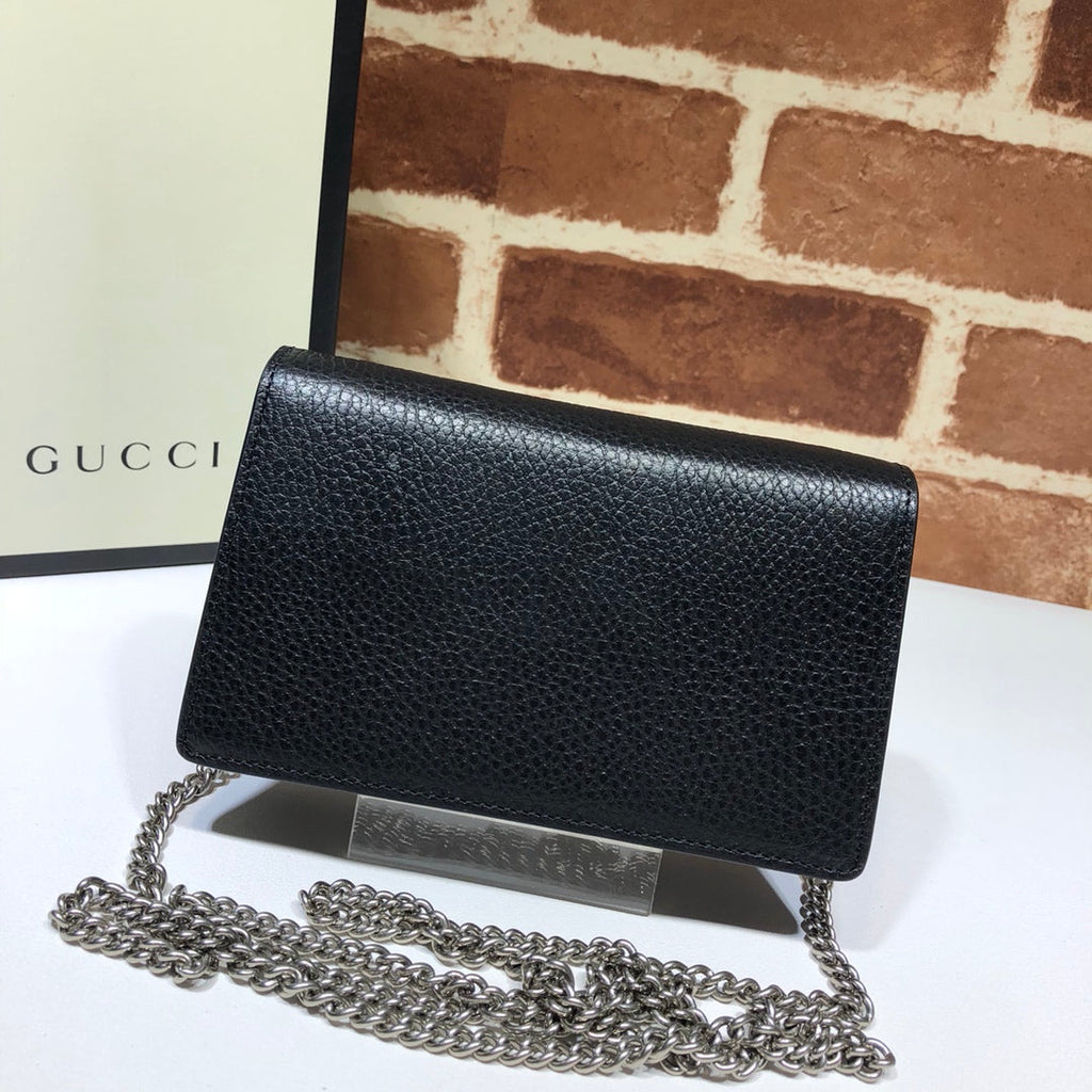 Gucci Dionysus Super Mini Bag 476432 Black Leather