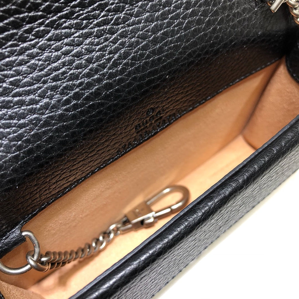 Gucci Dionysus Super Mini Bag 476432 Black Leather