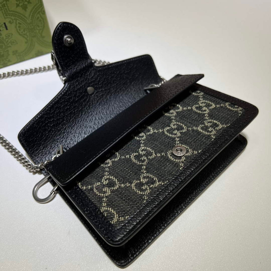 Gucci Dionysus GG Supreme Super Mini Bag 476432 Black