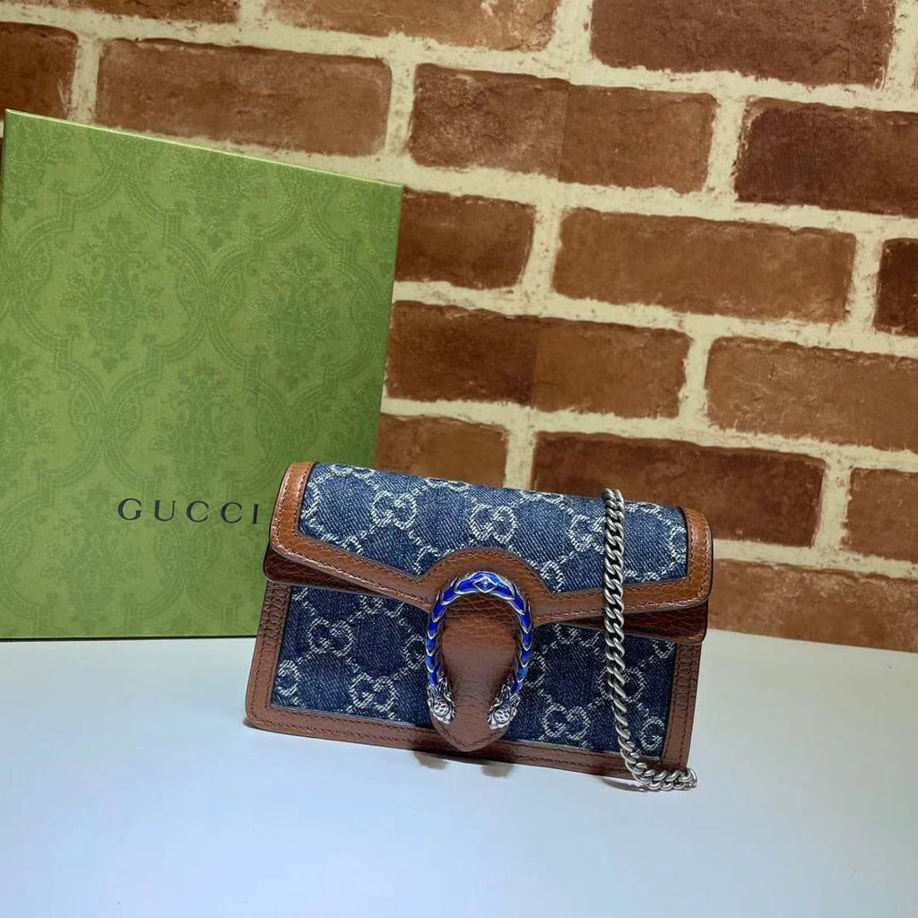 Gucci Dionysus GG Supreme Super Mini Bag 476432 Blue