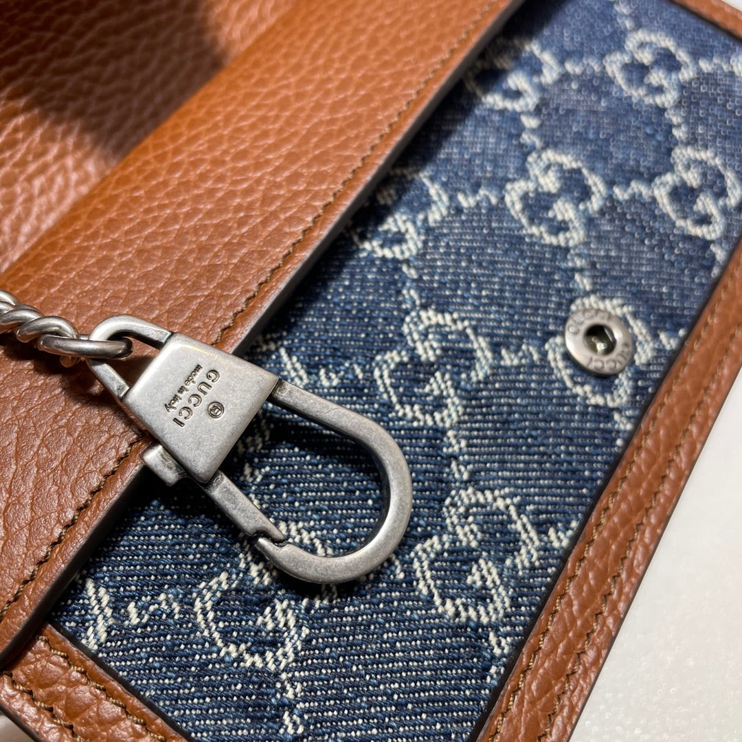 Gucci Dionysus GG Supreme Super Mini Bag 476432 Blue