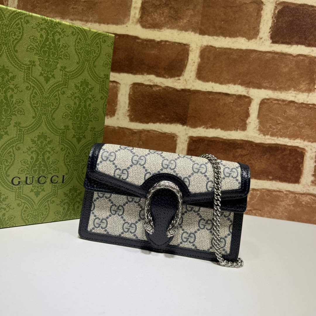 Gucci Dionysus Super Mini Bag 476432 Black GG Supreme
