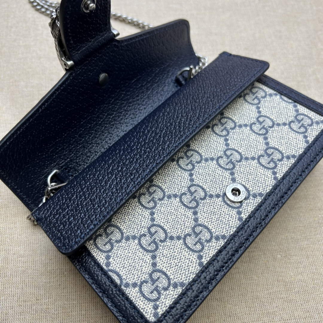 Gucci Dionysus Super Mini Bag 476432 Black GG Supreme
