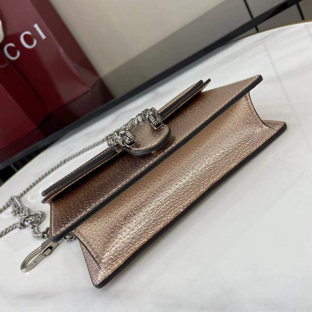 Gucci Dionysus Super Mini Bag 476432 Light Gold Leather