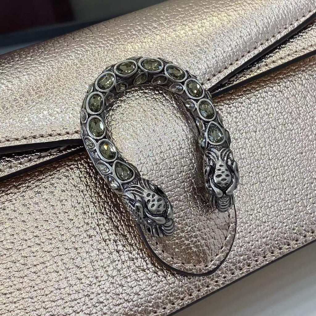 Gucci Dionysus Super Mini Bag 476432 Light Gold Leather