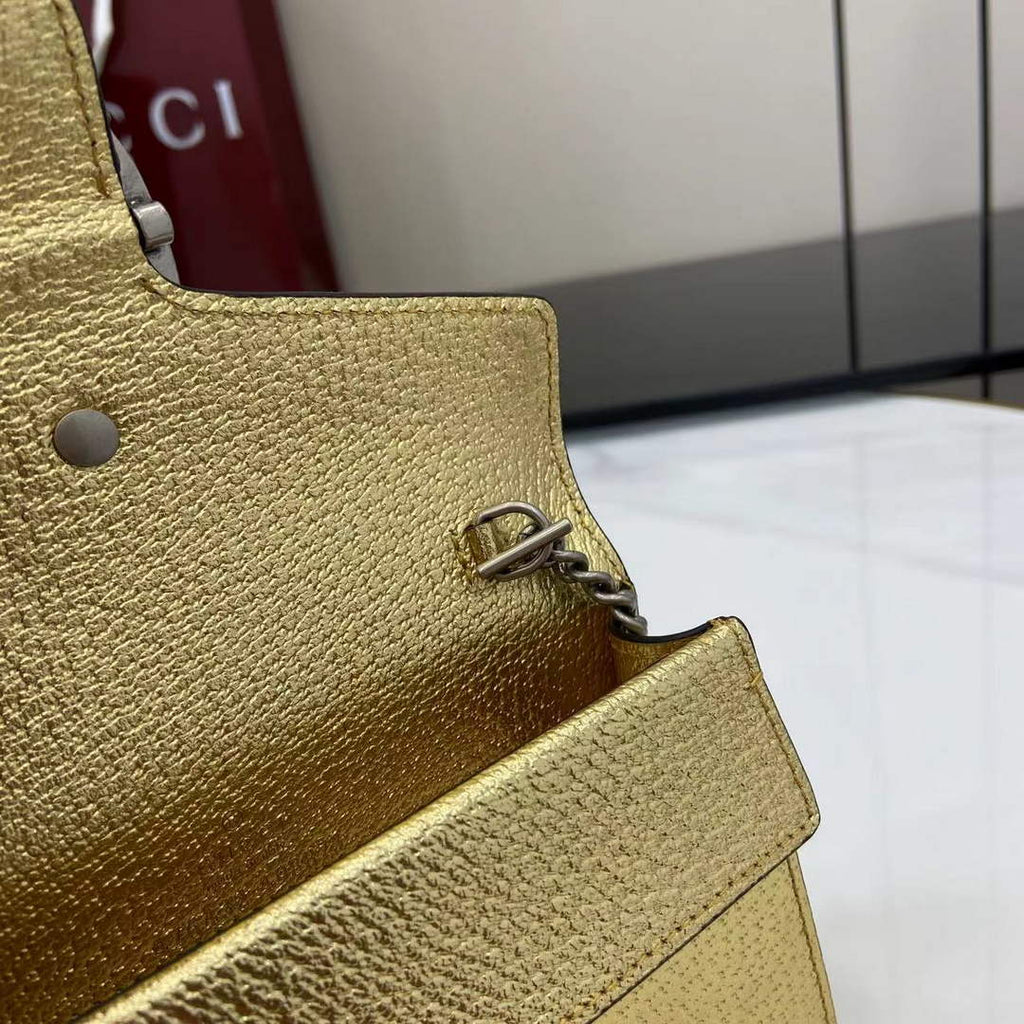 Gucci Dionysus Super Mini Bag 476432 Gold Leather