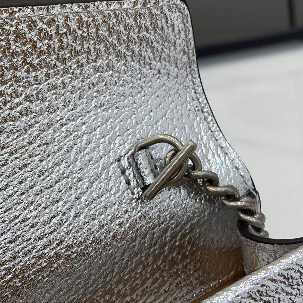 Gucci Dionysus Super Mini Bag 476432 Silver Leather