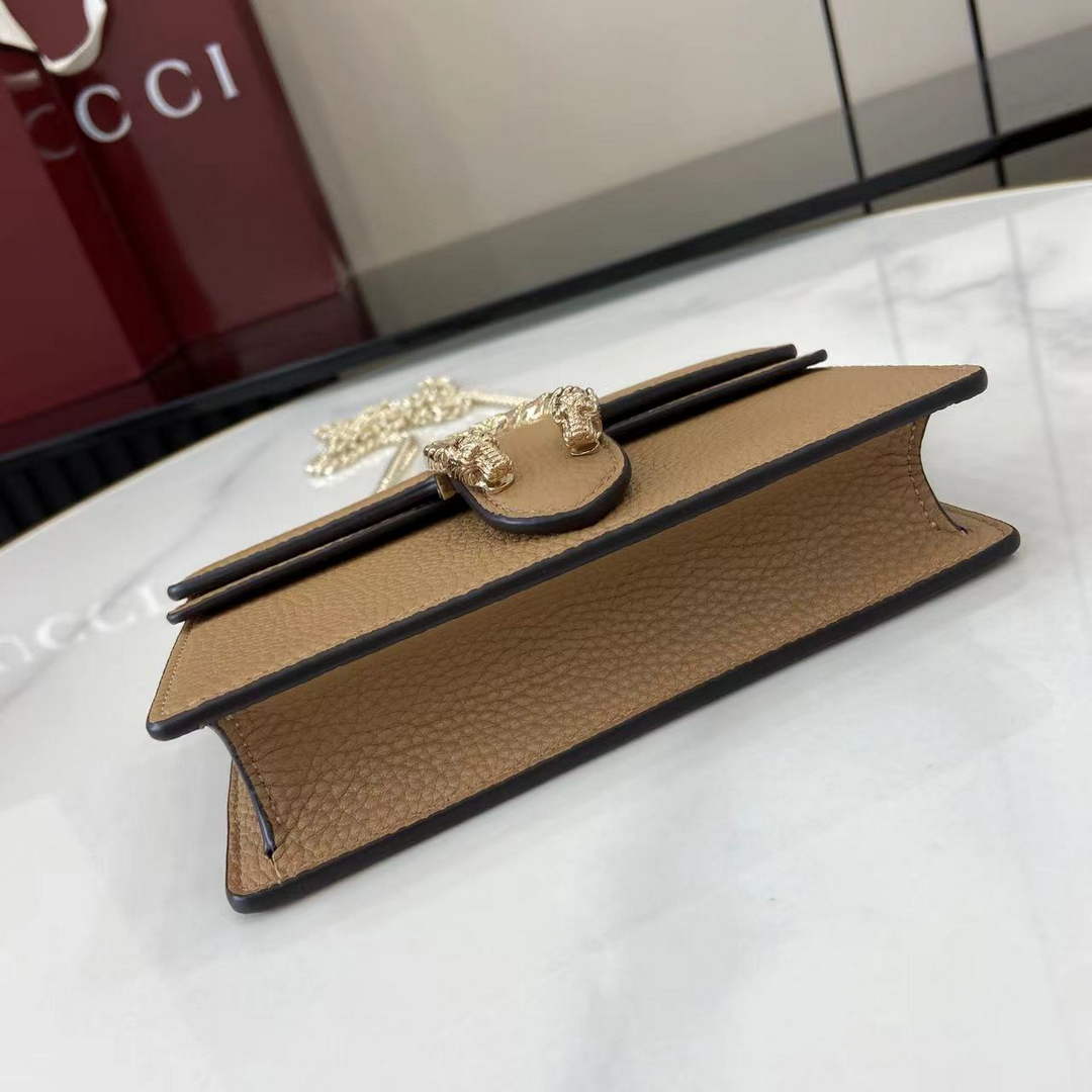 Gucci Dionysus Super Mini Bag 476432 Light Brown Leather