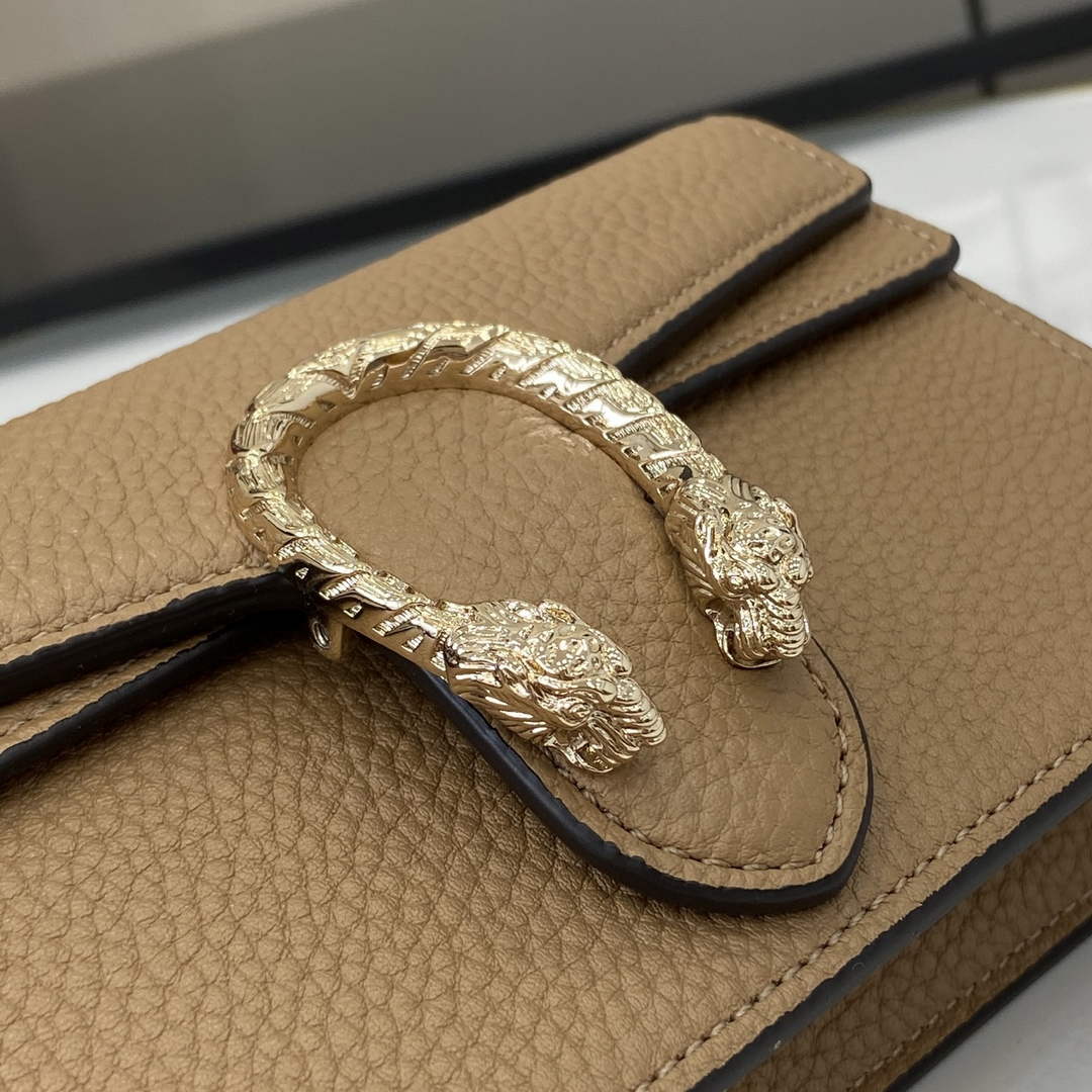 Gucci Dionysus Super Mini Bag 476432 Light Brown Leather