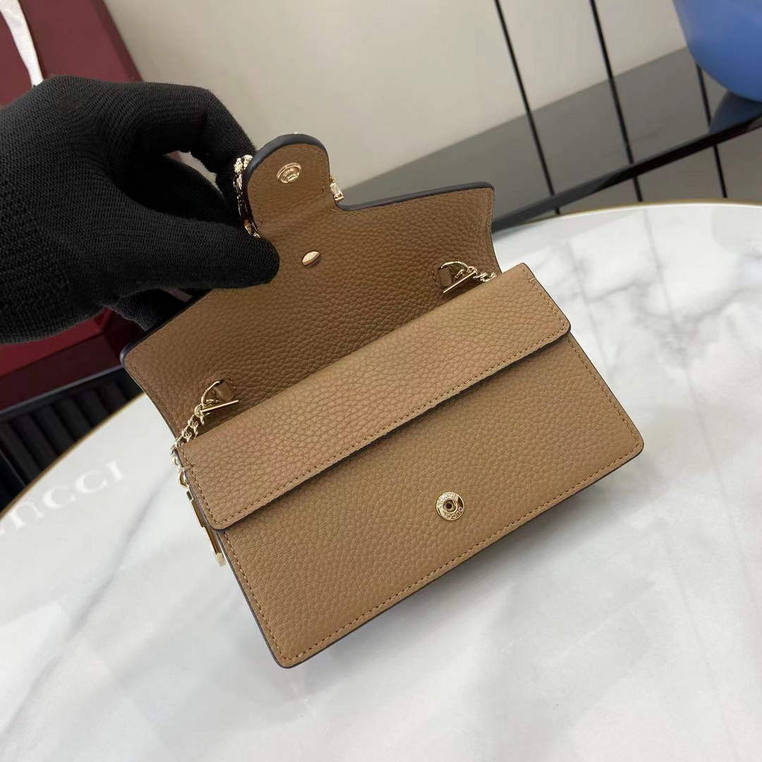 Gucci Dionysus Super Mini Bag 476432 Light Brown Leather