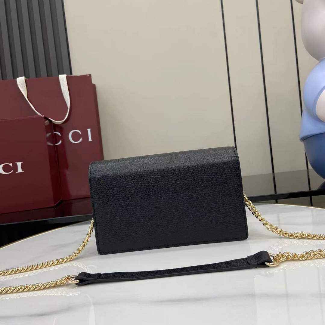 Gucci Dionysus wallet on chain ‎837373 in black leather