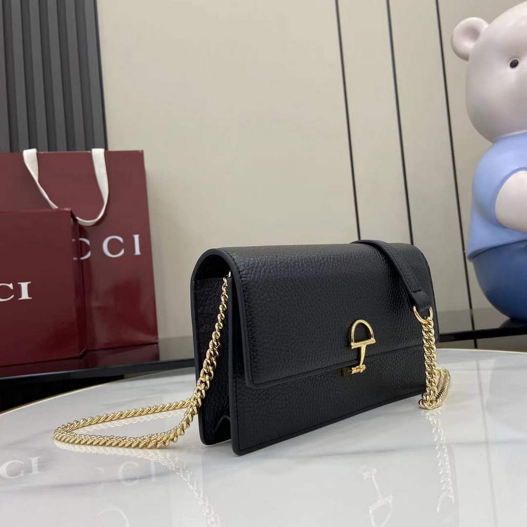 Gucci Dionysus wallet on chain ‎837373 in black leather