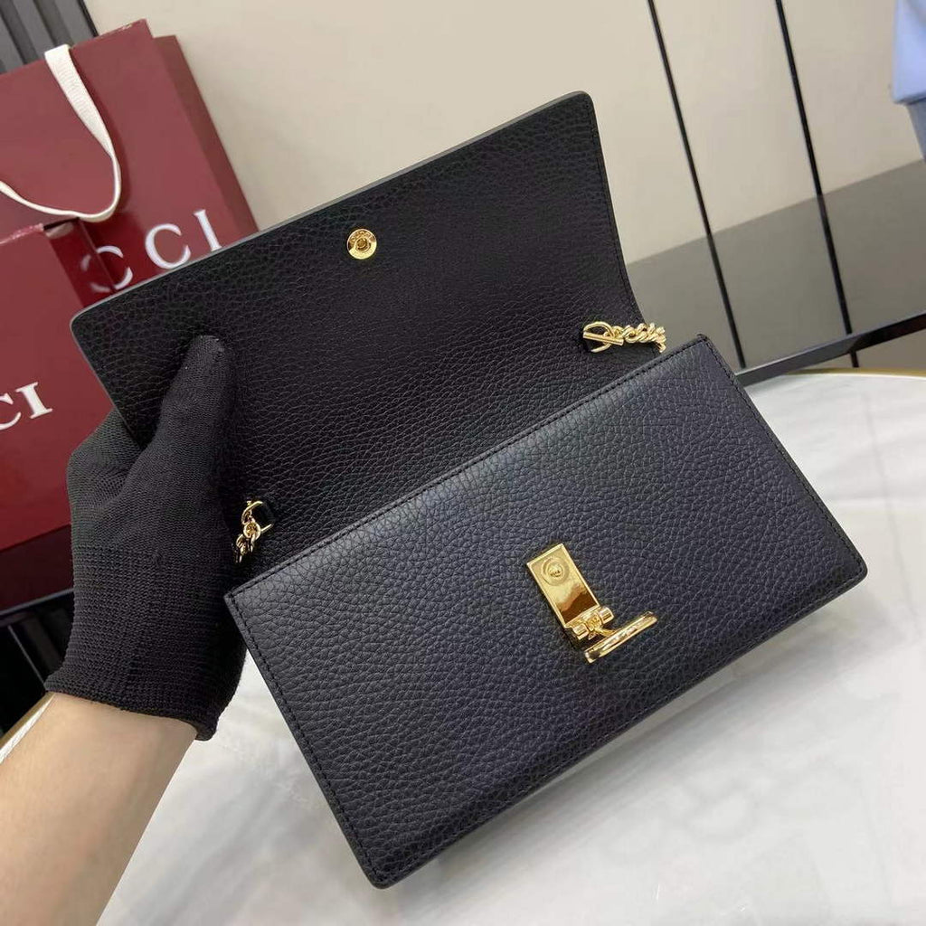 Gucci Dionysus wallet on chain ‎837373 in black leather