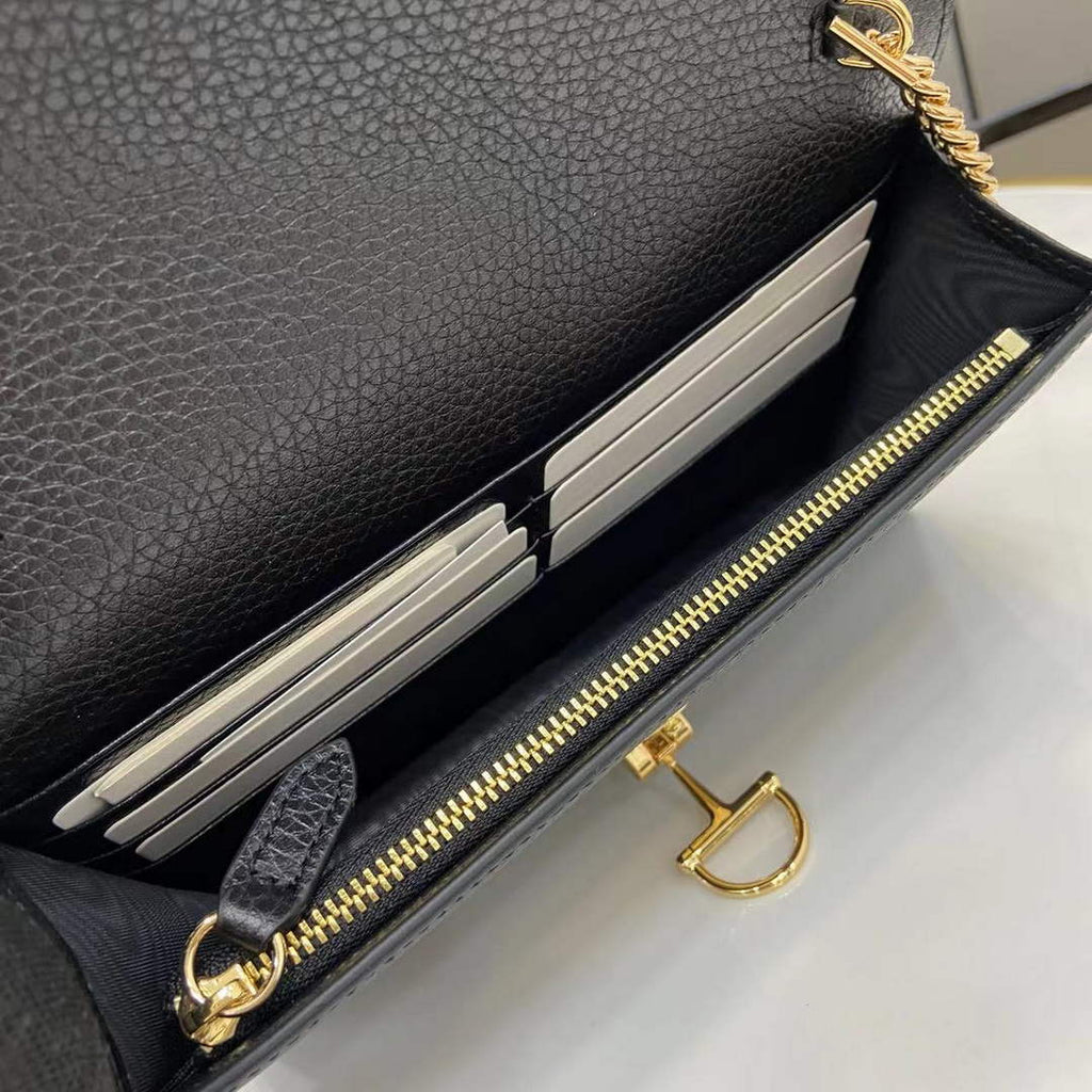 Gucci Dionysus wallet on chain ‎837373 in black leather