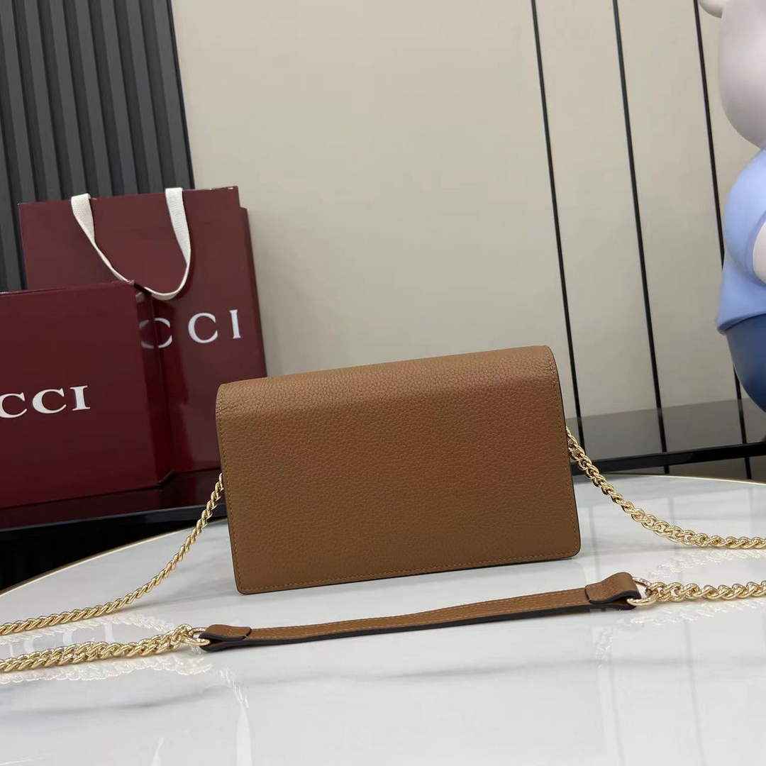 Gucci Dionysus wallet on chain ‎837373 in brown leather