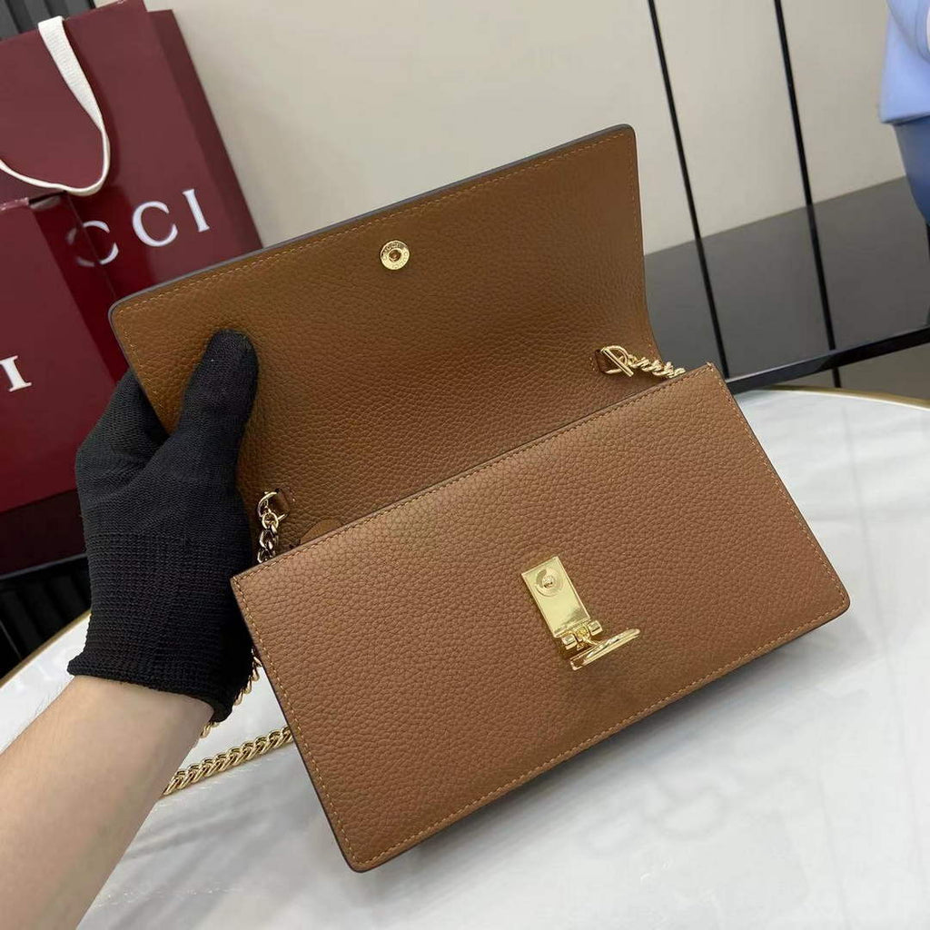 Gucci Dionysus wallet on chain ‎837373 in brown leather