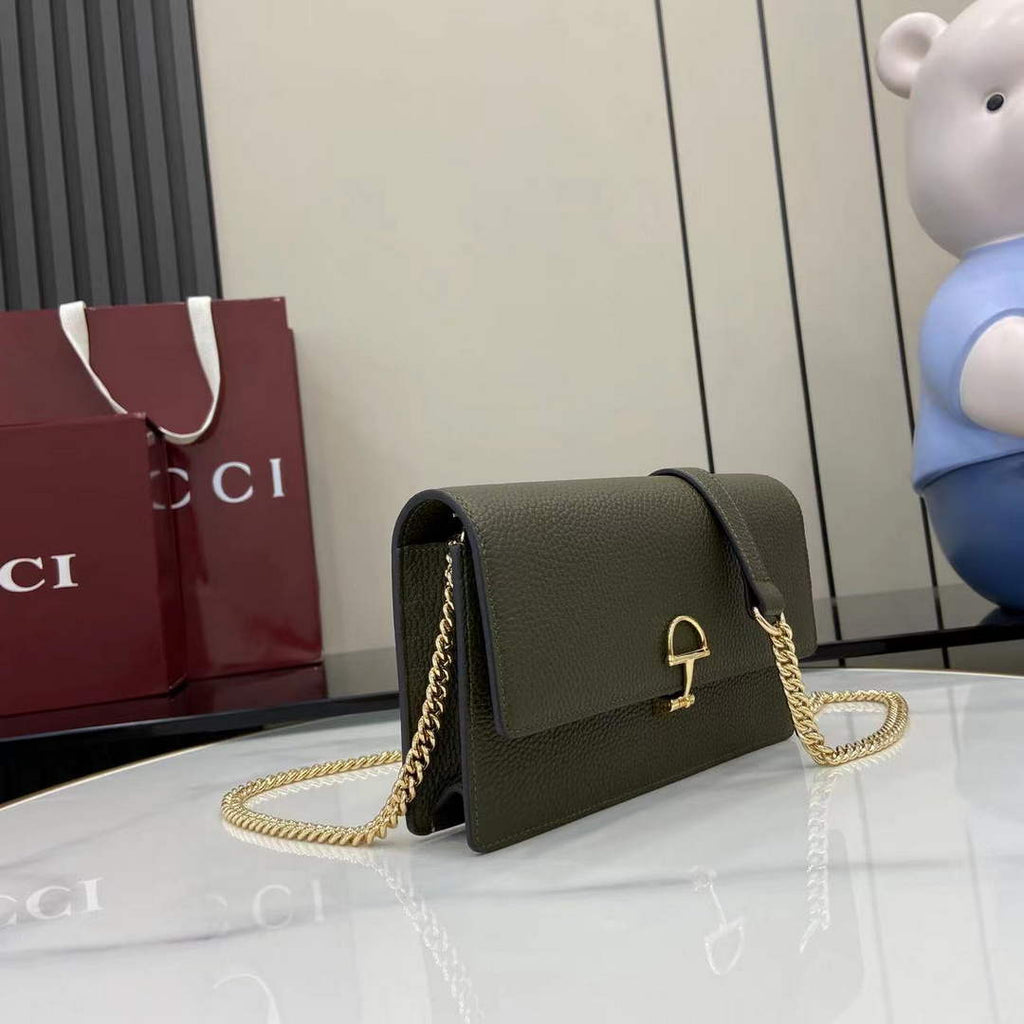 Gucci Dionysus wallet on chain ‎837373 in green leather