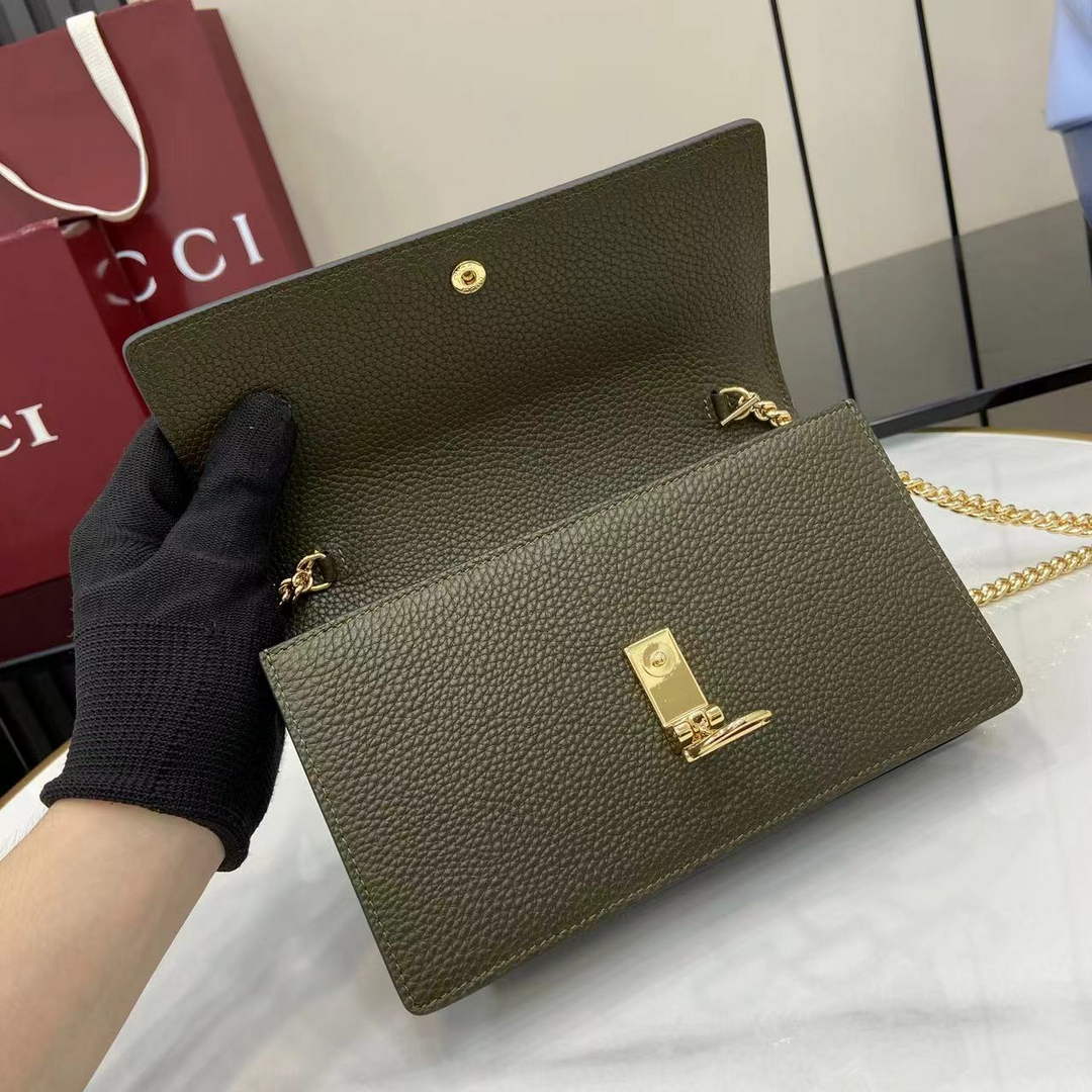 Gucci Dionysus wallet on chain ‎837373 in green leather