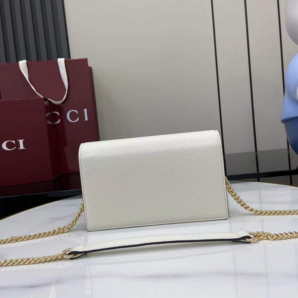 Gucci Dionysus wallet on chain ‎837373 in beige leather